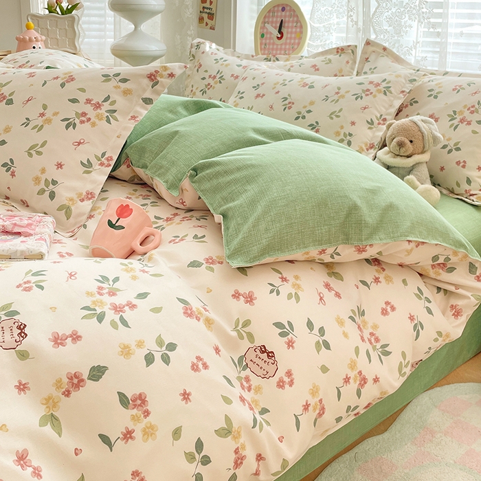 91家纺网 家纺一手货源 找家纺 世爵 2026新款亲肤磨毛印花单被套 甜美庄园