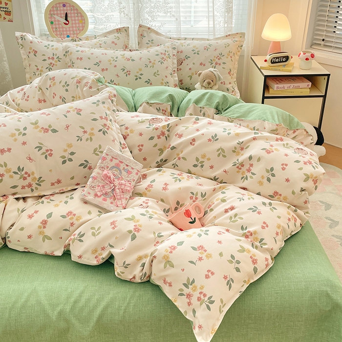 91家纺网 家纺一手货源 找家纺 世爵 2026新款亲肤磨毛印花单被套 甜美庄园