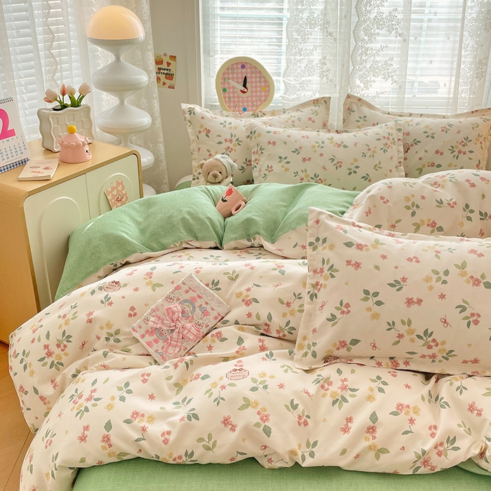 91家纺网 家纺一手货源 找家纺 世爵 2026新款亲肤磨毛印花单被套 甜美庄园