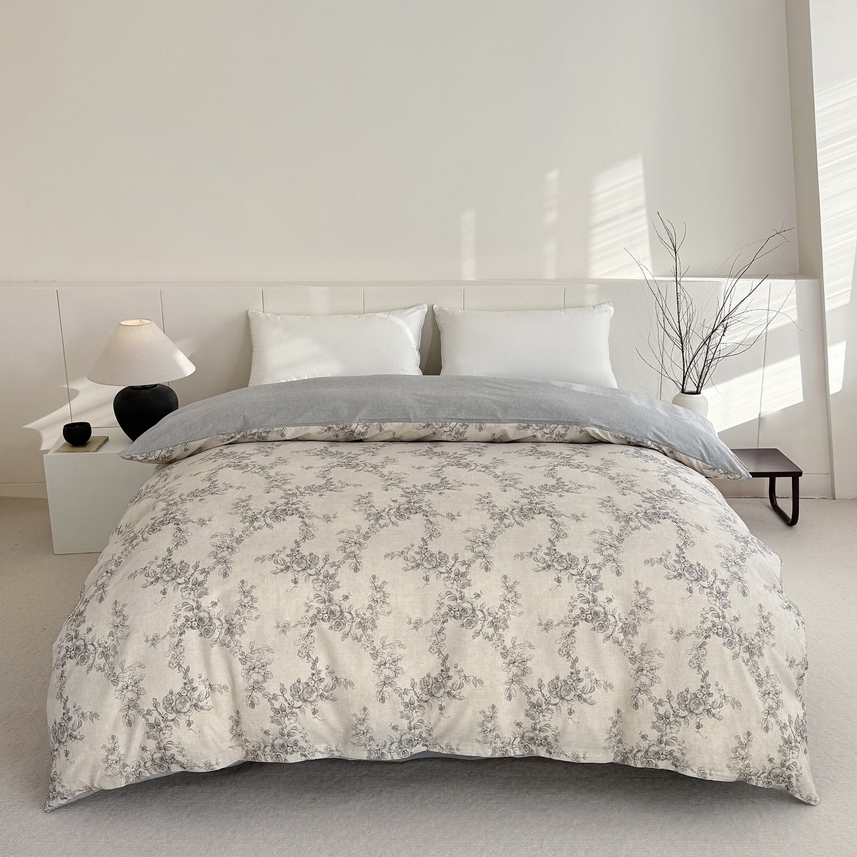 91家纺网 家纺一手货源 找家纺 （总）锦罗绣 2026新款纯棉棉麻四件套-单被套