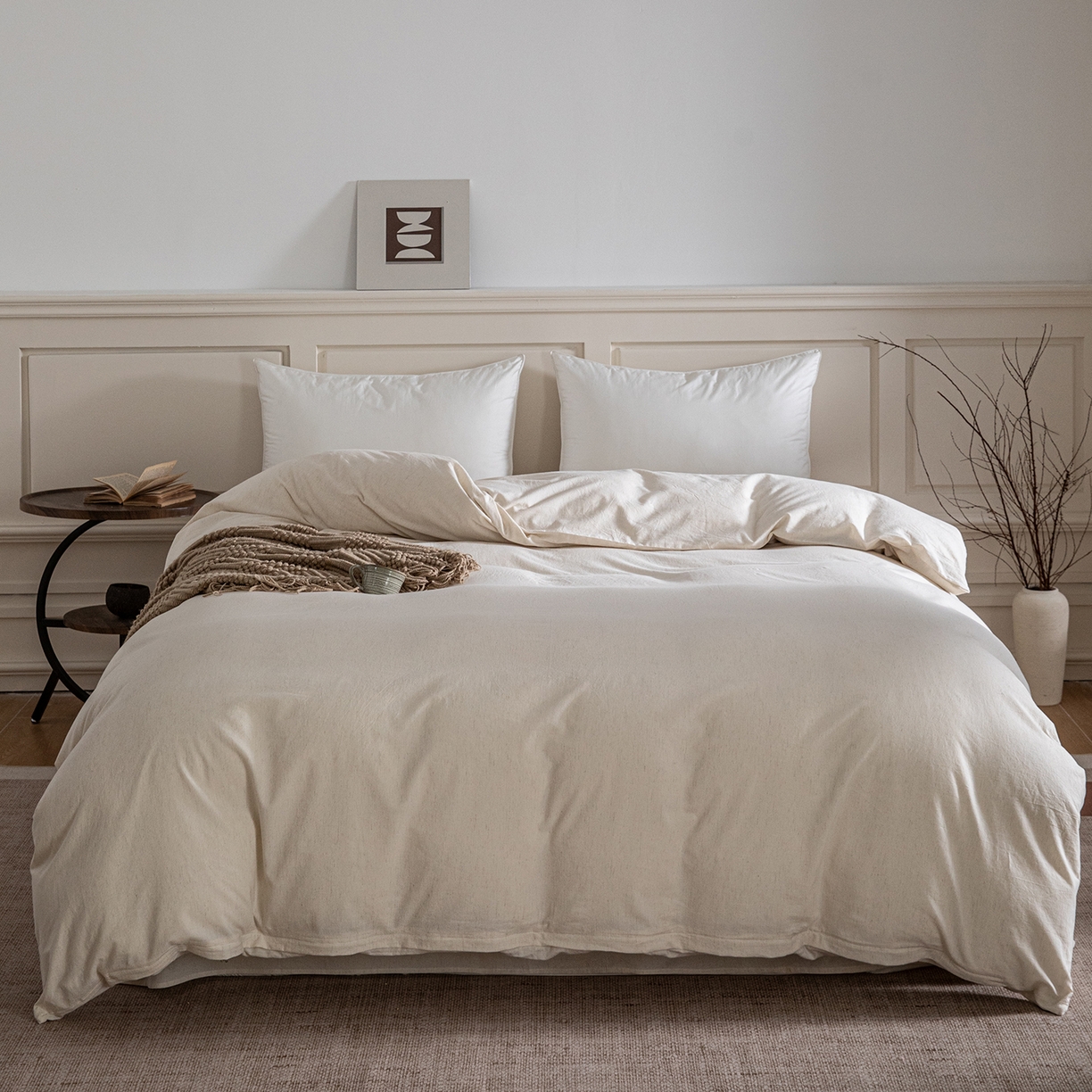 91家纺网 家纺一手货源 找家纺 （总）锦罗绣 2026新款纯棉棉麻四件套-单被套