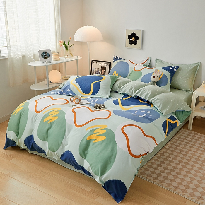 91家纺网 家纺一手货源 找家纺 世爵 2026新款亲肤磨毛印花单被套 微梦时光