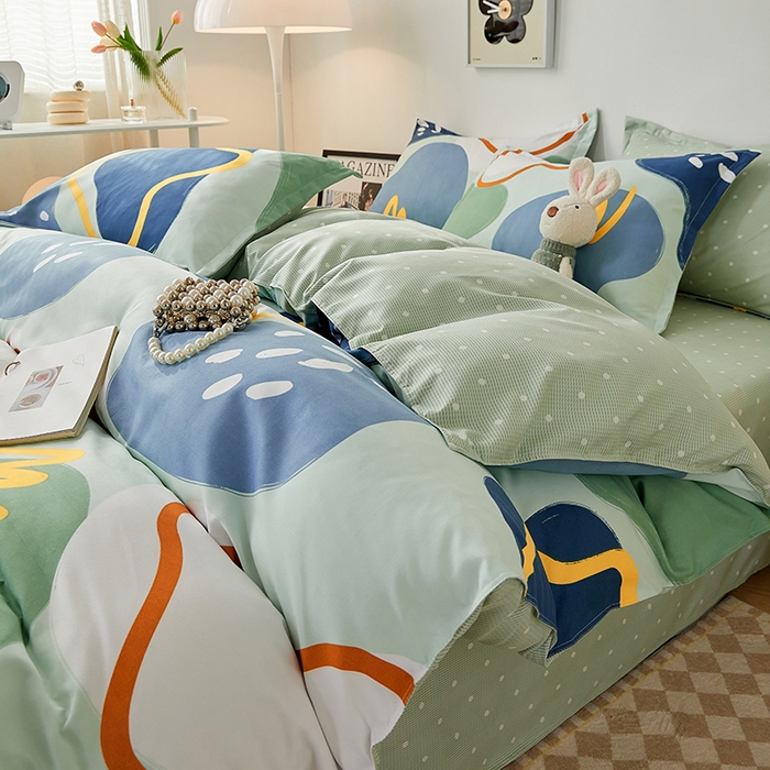 91家纺网 家纺一手货源 找家纺 世爵 2026新款亲肤磨毛印花单被套 微梦时光