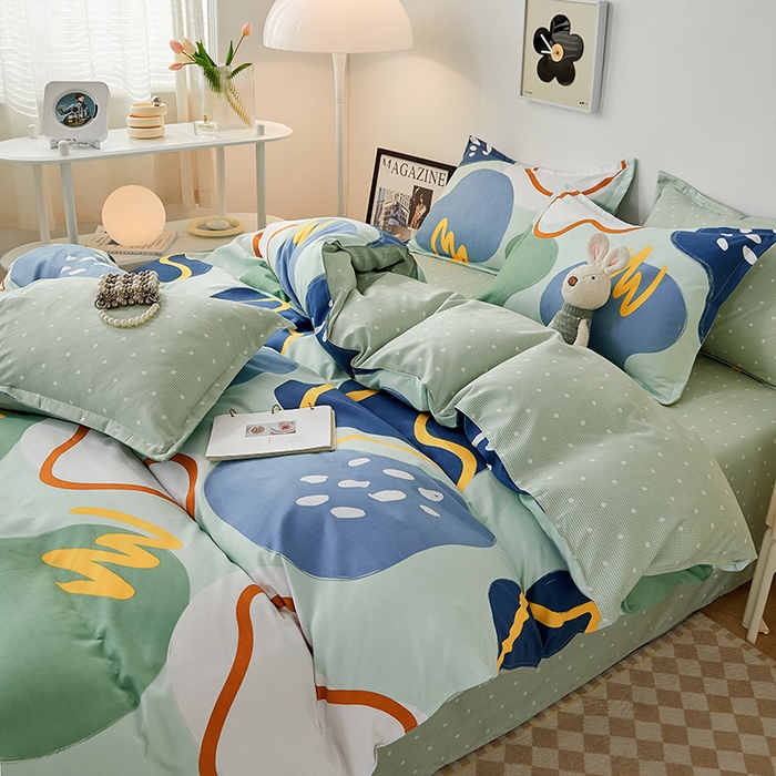 91家纺网 家纺一手货源 找家纺 世爵 2026新款亲肤磨毛印花单被套 微梦时光