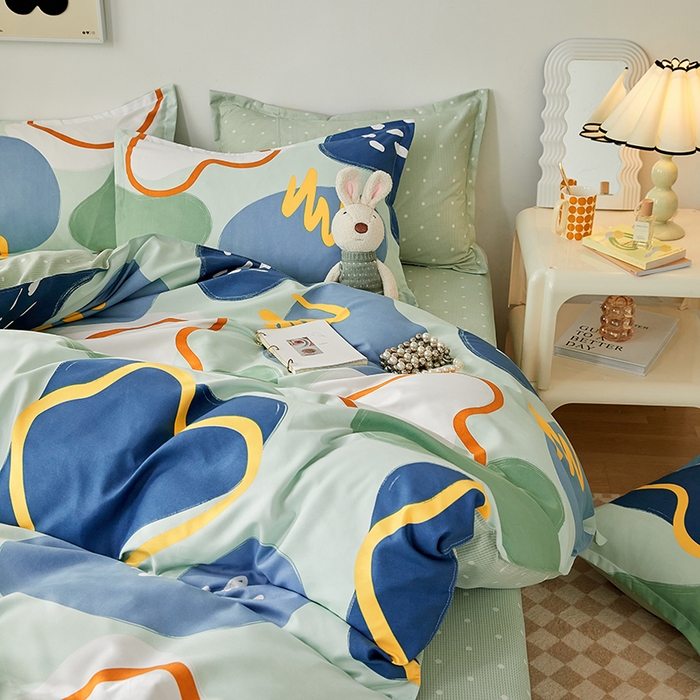 91家纺网 家纺一手货源 找家纺 世爵 2026新款亲肤磨毛印花单被套 微梦时光