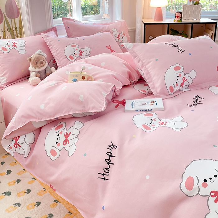 91家纺网 家纺一手货源 找家纺 世爵 2026新款亲肤磨毛印花单被套 温暖萌宝