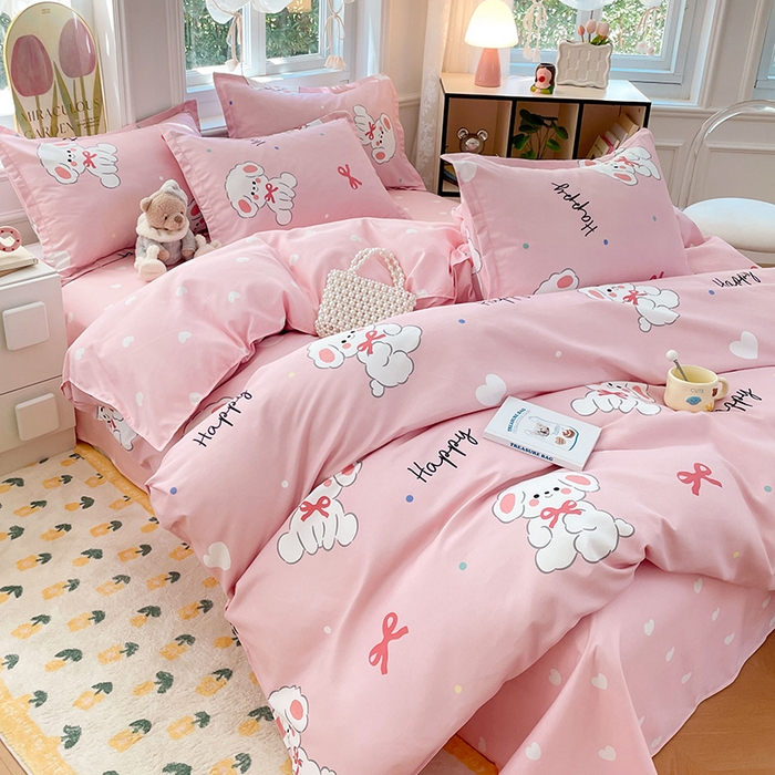 91家纺网 家纺一手货源 找家纺 世爵 2026新款亲肤磨毛印花单被套 温暖萌宝