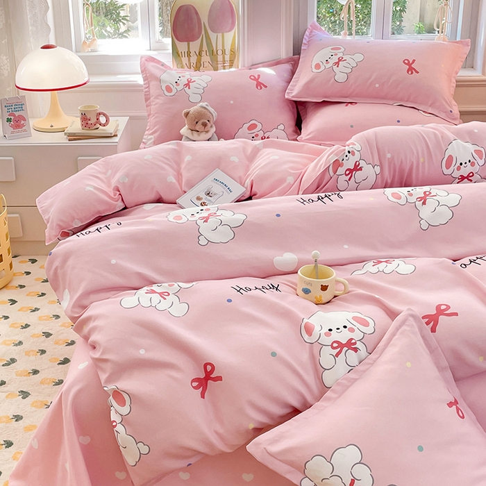 91家纺网 家纺一手货源 找家纺 世爵 2026新款亲肤磨毛印花单被套 温暖萌宝