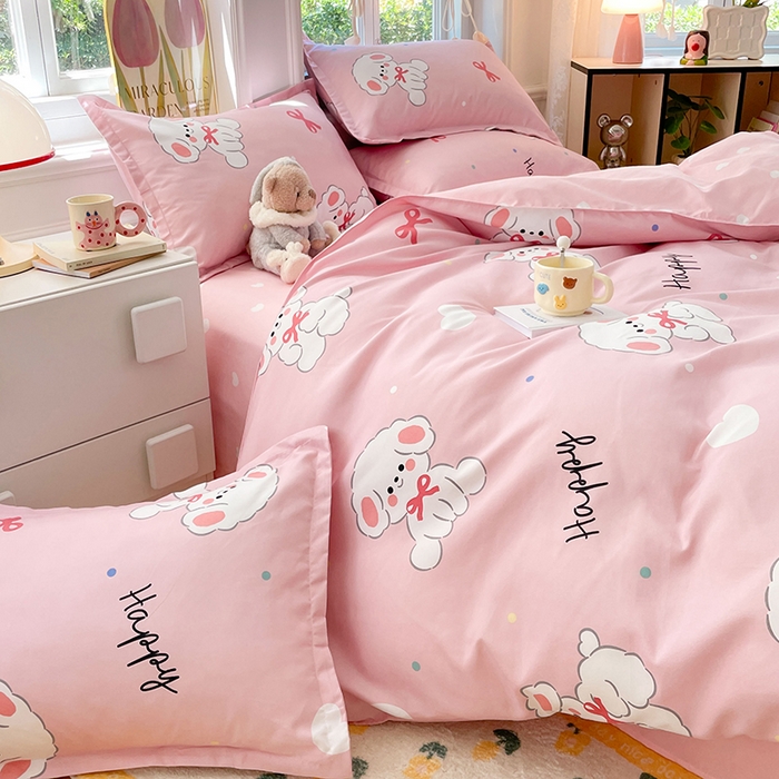 91家纺网 家纺一手货源 找家纺 世爵 2026新款亲肤磨毛印花单被套 温暖萌宝