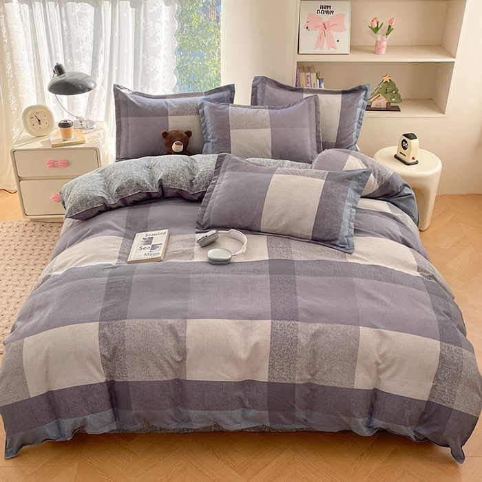 91家纺网 家纺一手货源 找家纺 世爵 2026新款亲肤磨毛印花单被套 文森格