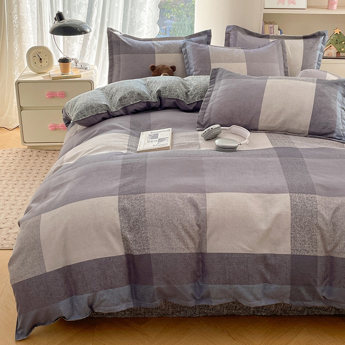 91家纺网 家纺一手货源 找家纺 世爵 2026新款亲肤磨毛印花单被套 文森格