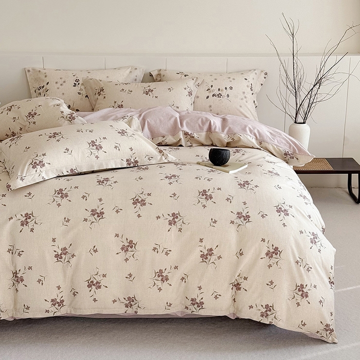 91家纺网 家纺一手货源 找家纺 （总）锦罗绣 2026新款纯棉棉麻四件套-单被套