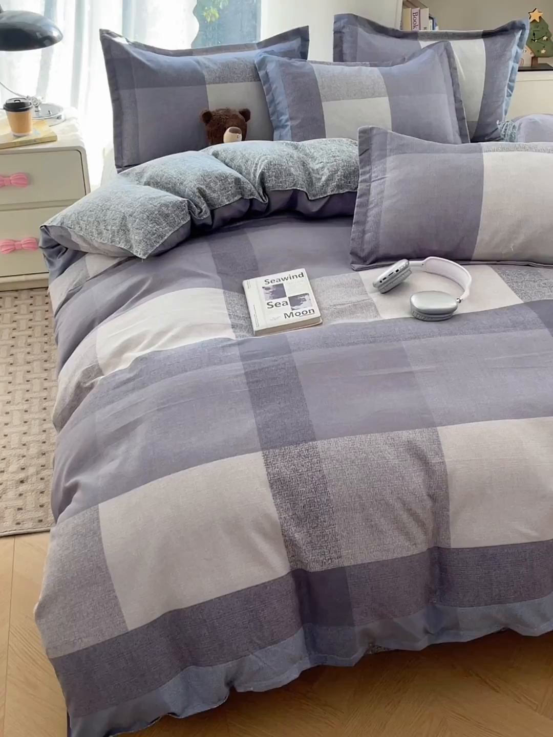 91家纺网 家纺一手货源 找家纺 世爵 2026新款亲肤磨毛印花单被套 文森格