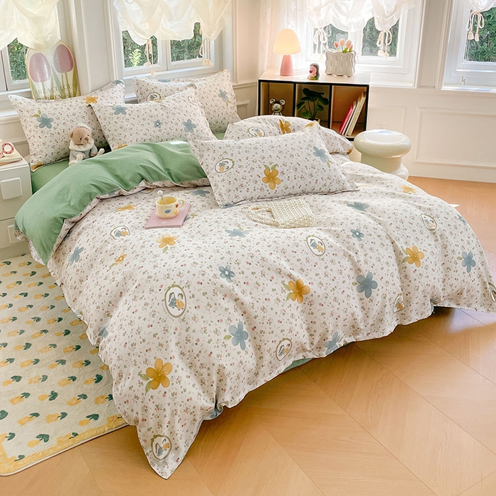 91家纺网 家纺一手货源 找家纺 世爵 2026新款亲肤磨毛印花单被套 小家碧玉