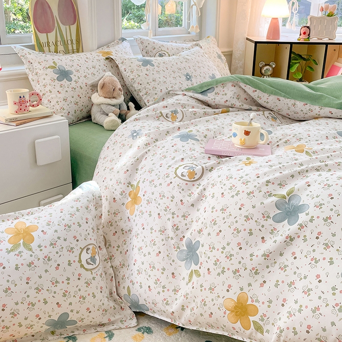 91家纺网 家纺一手货源 找家纺 世爵 2026新款亲肤磨毛印花单被套 小家碧玉