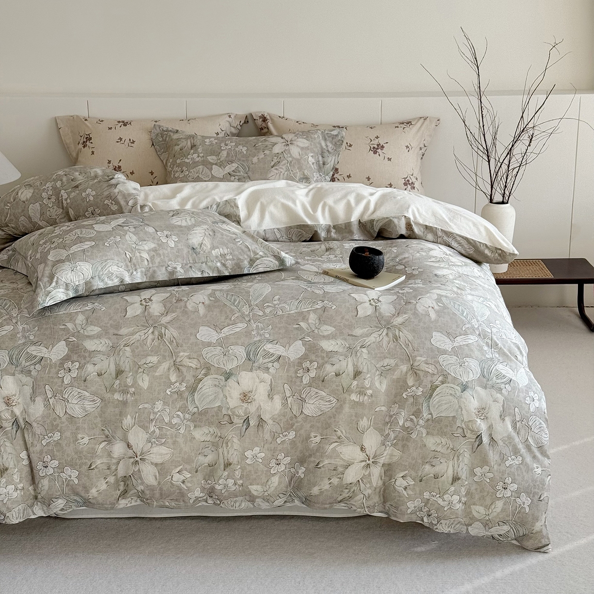 91家纺网 家纺一手货源 找家纺 锦罗绣 2026新款纯棉棉麻四件套-单被套 风和沐语