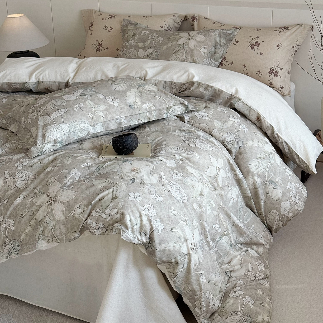 91家纺网 家纺一手货源 找家纺 锦罗绣 2026新款纯棉棉麻四件套-单被套 风和沐语