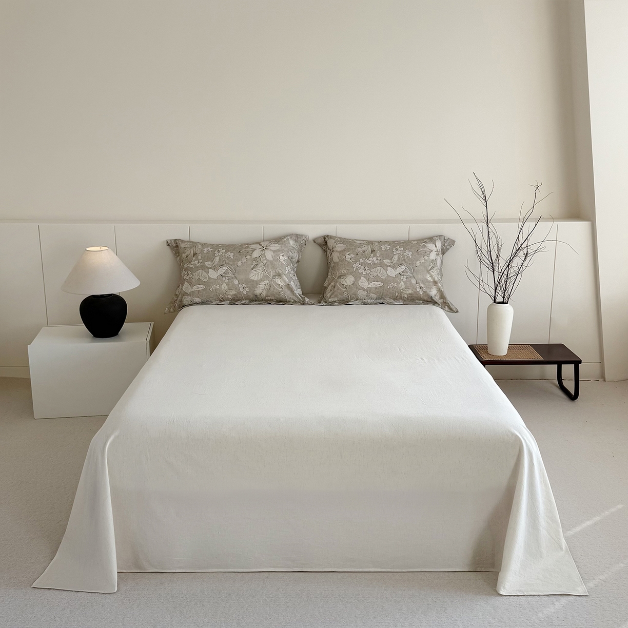 91家纺网 家纺一手货源 找家纺 锦罗绣 2026新款纯棉棉麻四件套-单被套 风和沐语