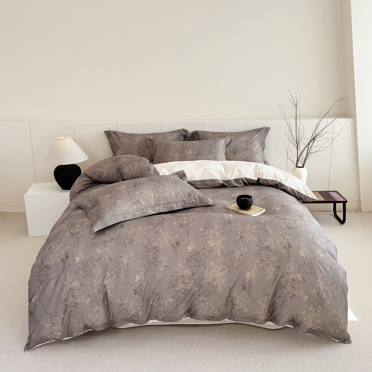 91家纺网 家纺一手货源 找家纺 锦罗绣 2026新款纯棉棉麻四件套-单被套 花样午后