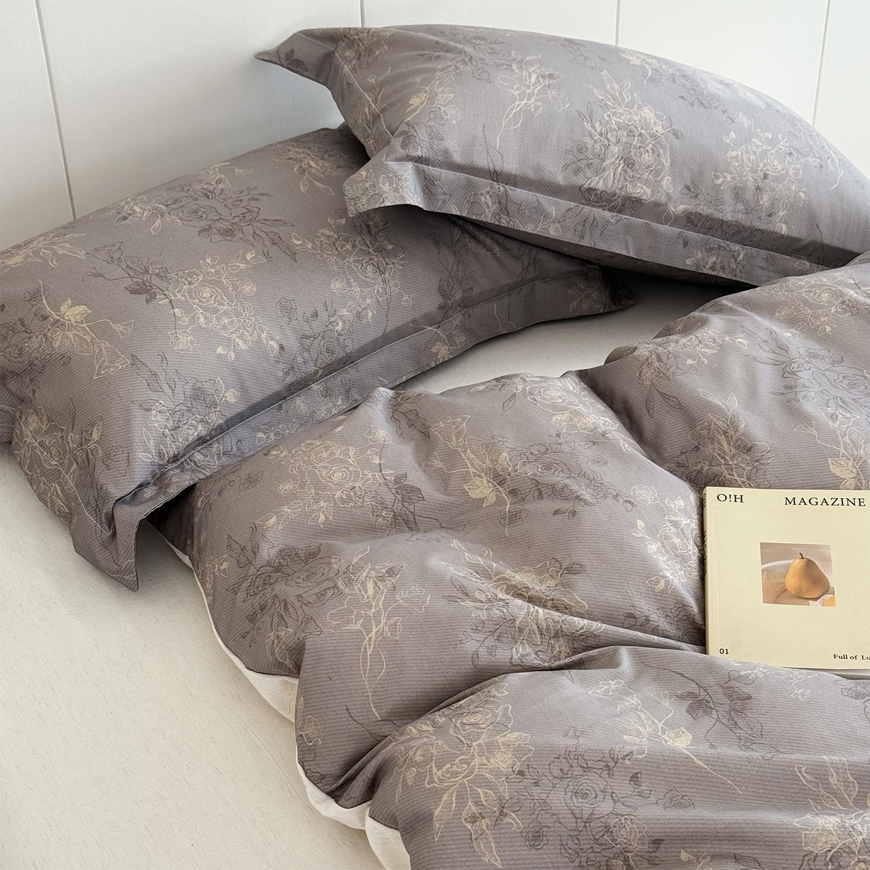 91家纺网 家纺一手货源 找家纺 锦罗绣 2026新款纯棉棉麻四件套-单被套 花样午后