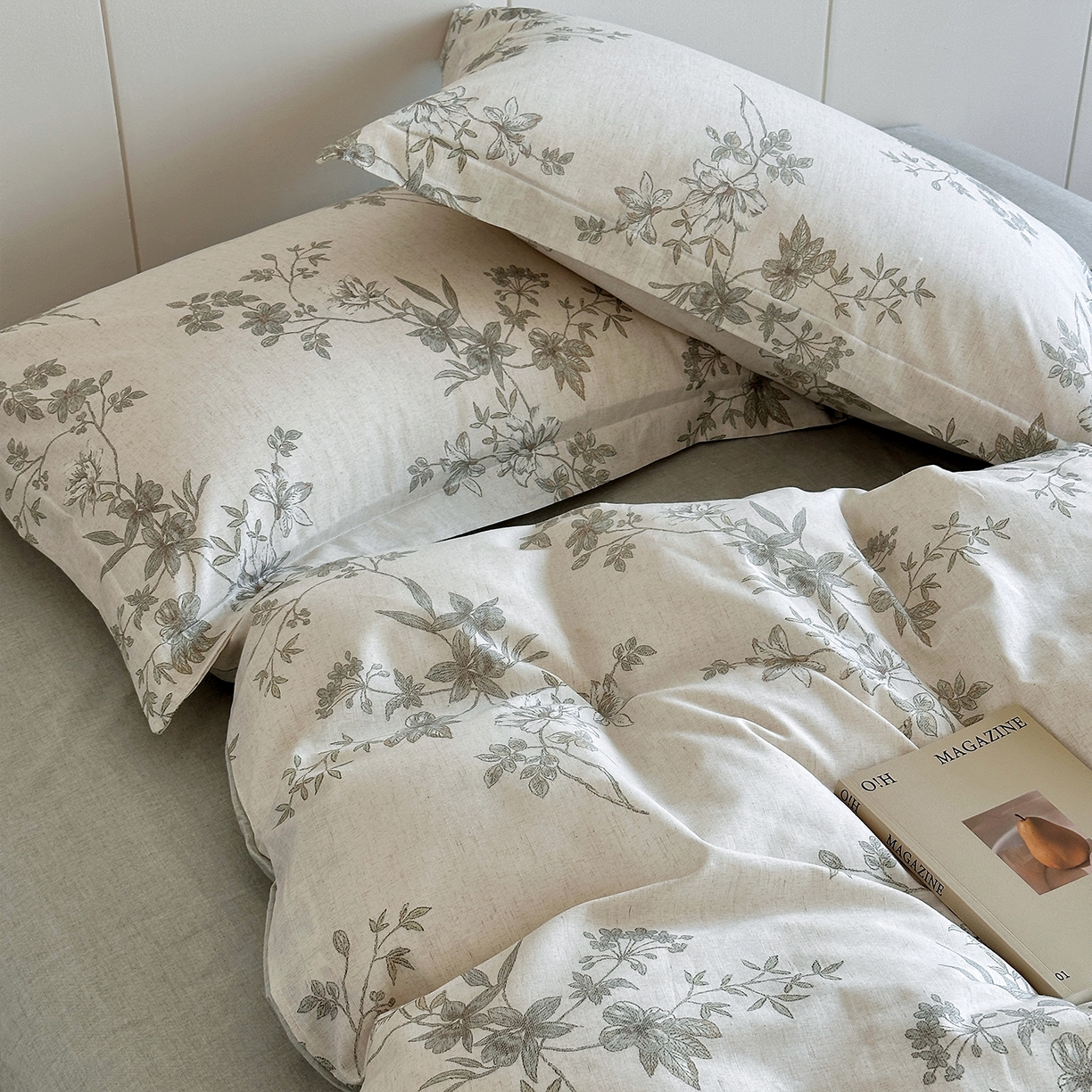 91家纺网 家纺一手货源 找家纺 锦罗绣 2026新款纯棉棉麻四件套-单被套 花隐溪