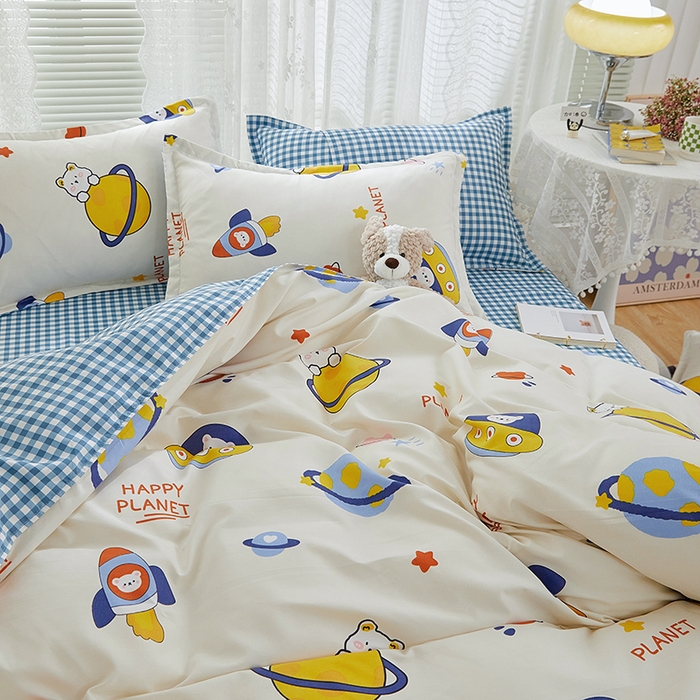 世爵 2026新款亲肤磨毛印花单被套 星际探险