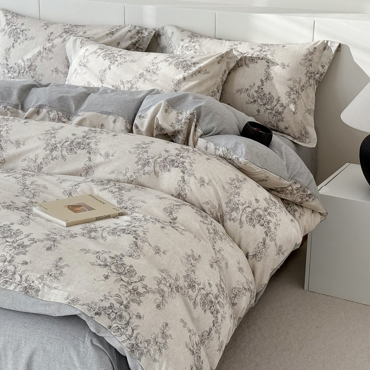 91家纺网 家纺一手货源 找家纺 锦罗绣 2026新款纯棉棉麻四件套-单被套 玫萱