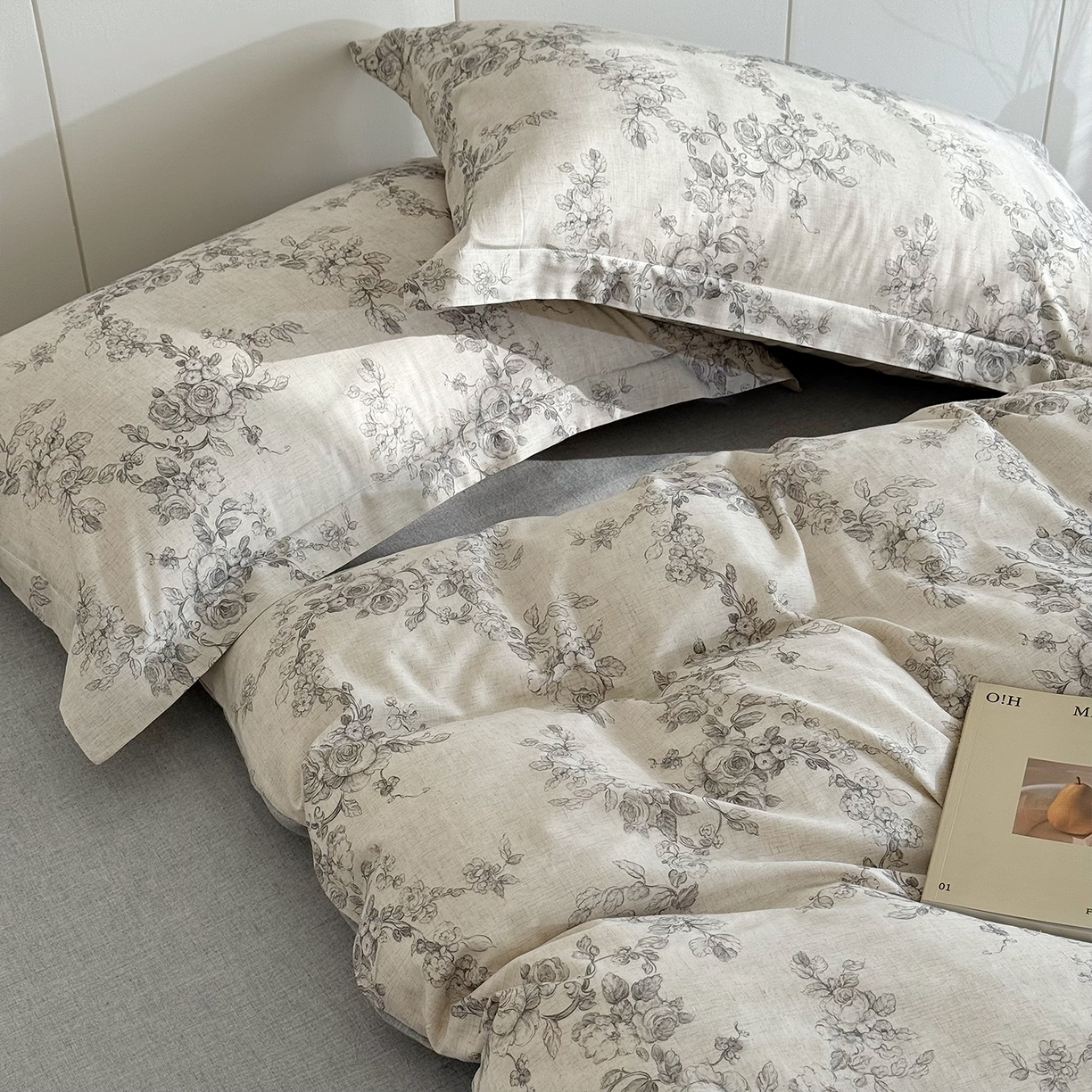 91家纺网 家纺一手货源 找家纺 锦罗绣 2026新款纯棉棉麻四件套-单被套 玫萱