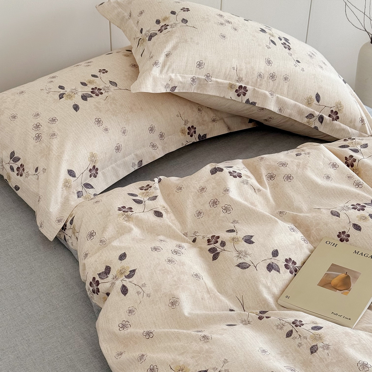 91家纺网 家纺一手货源 找家纺 锦罗绣 2026新款纯棉棉麻四件套-单被套 梦花吟