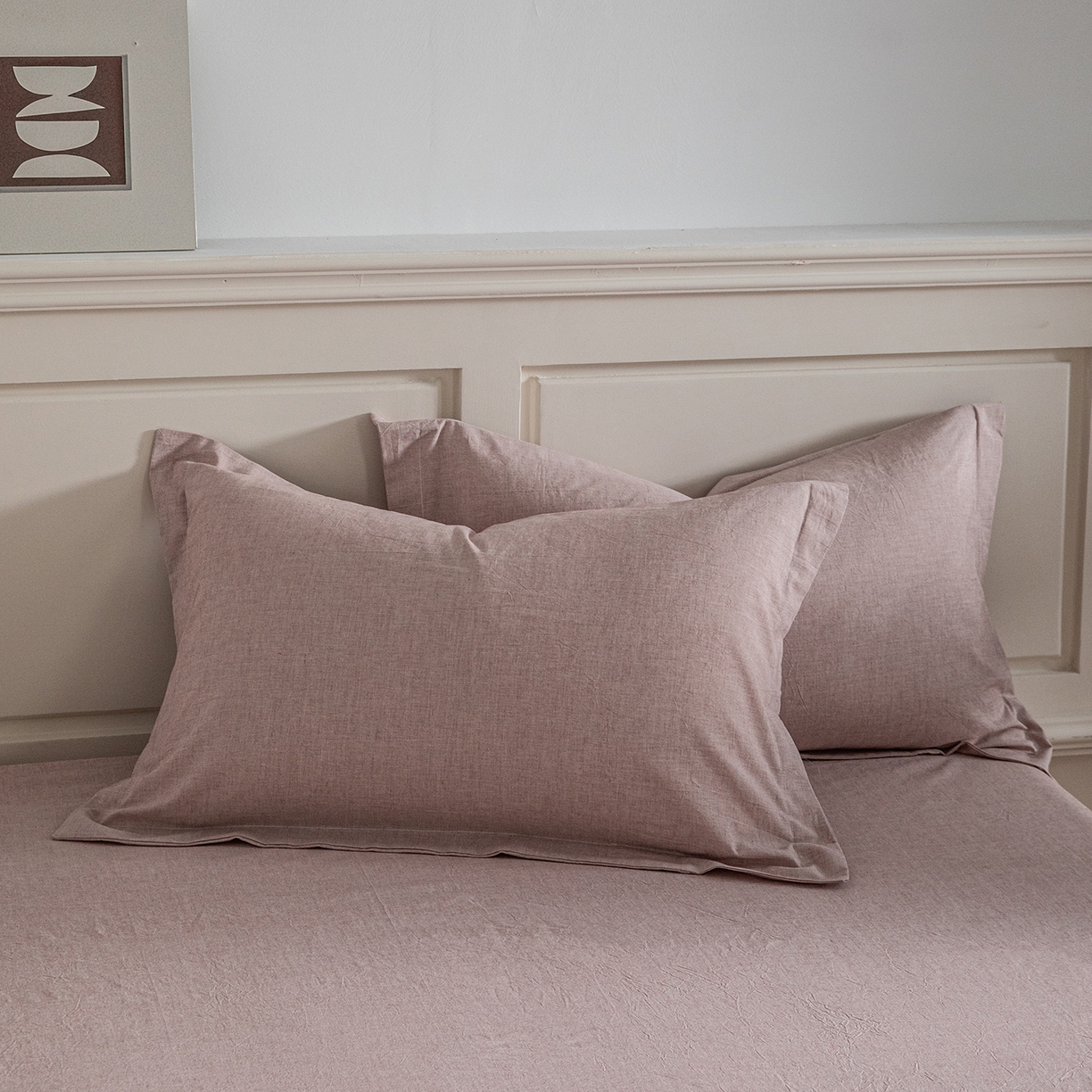 91家纺网 家纺一手货源 找家纺 锦罗绣 2026新款纯棉棉麻四件套-单被套 棉麻-豆沙