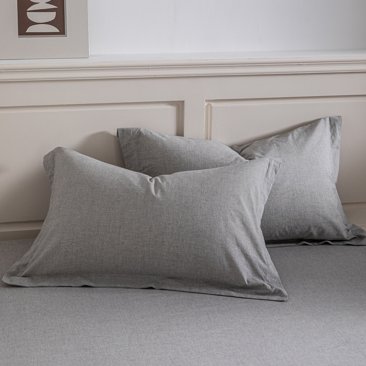 91家纺网 家纺一手货源 找家纺 锦罗绣 2026新款纯棉棉麻四件套-单被套 棉麻-浅灰