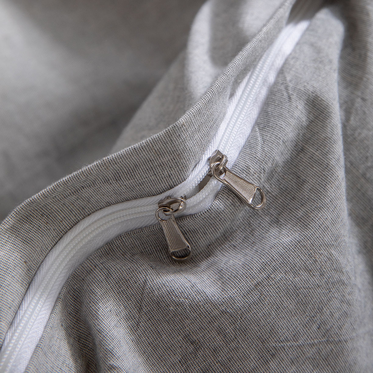 91家纺网 家纺一手货源 找家纺 锦罗绣 2026新款纯棉棉麻四件套-单被套 棉麻-浅灰