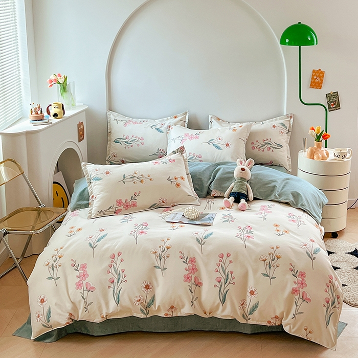 91家纺网 家纺一手货源 找家纺 世爵 2026新款亲肤磨毛印花单被套 幽兰情思