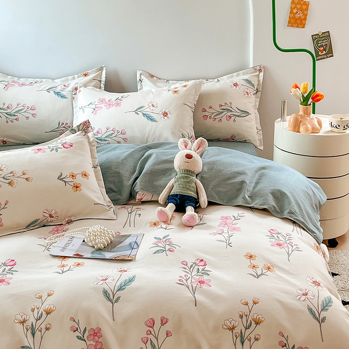 91家纺网 家纺一手货源 找家纺 世爵 2026新款亲肤磨毛印花单被套 幽兰情思