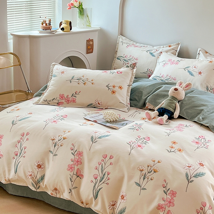 91家纺网 家纺一手货源 找家纺 世爵 2026新款亲肤磨毛印花单被套 幽兰情思