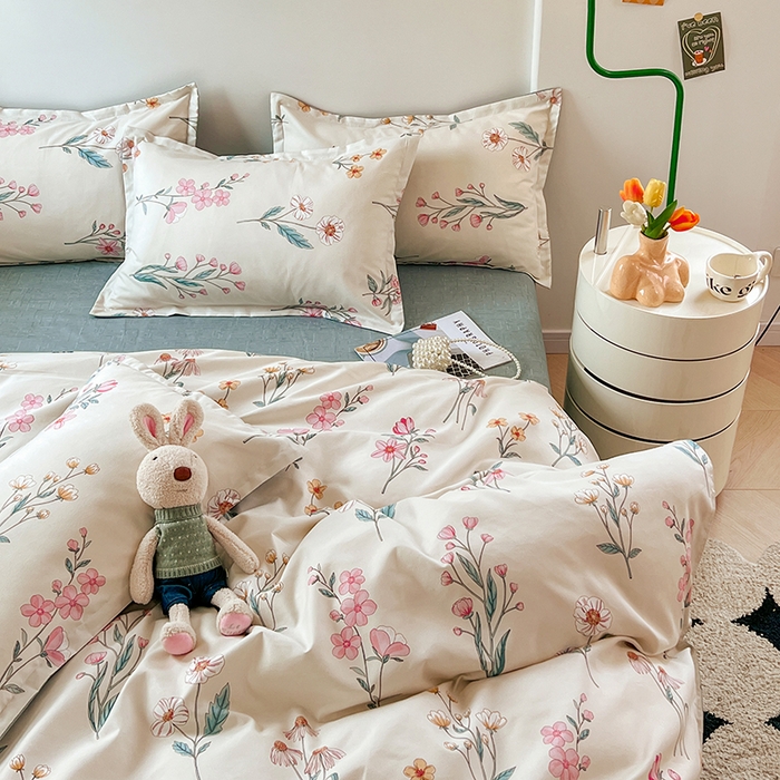 91家纺网 家纺一手货源 找家纺 世爵 2026新款亲肤磨毛印花单被套 幽兰情思