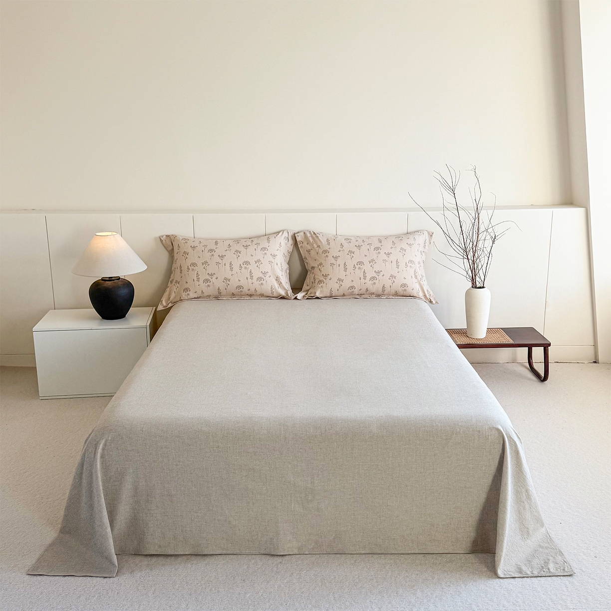 91家纺网 家纺一手货源 找家纺 锦罗绣 2026新款纯棉棉麻四件套-单被套 友韵花开