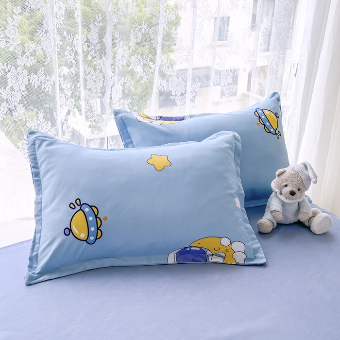 91家纺网 家纺一手货源 找家纺 世爵 2026新款亲肤磨毛印花单被套 宇宙星光