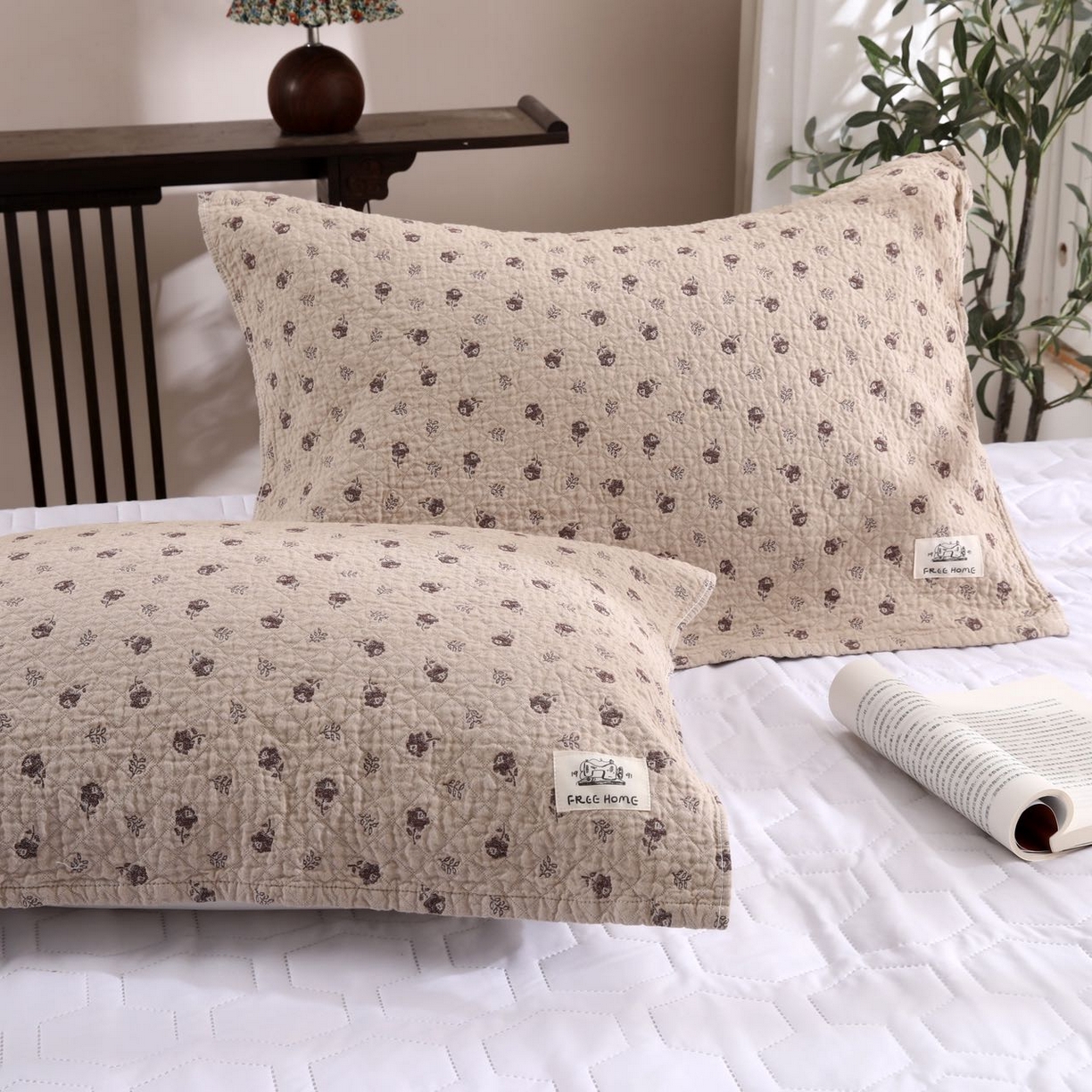 沐瑟家纺  2026新款安心棉纯棉纱布枕巾 梦曦语