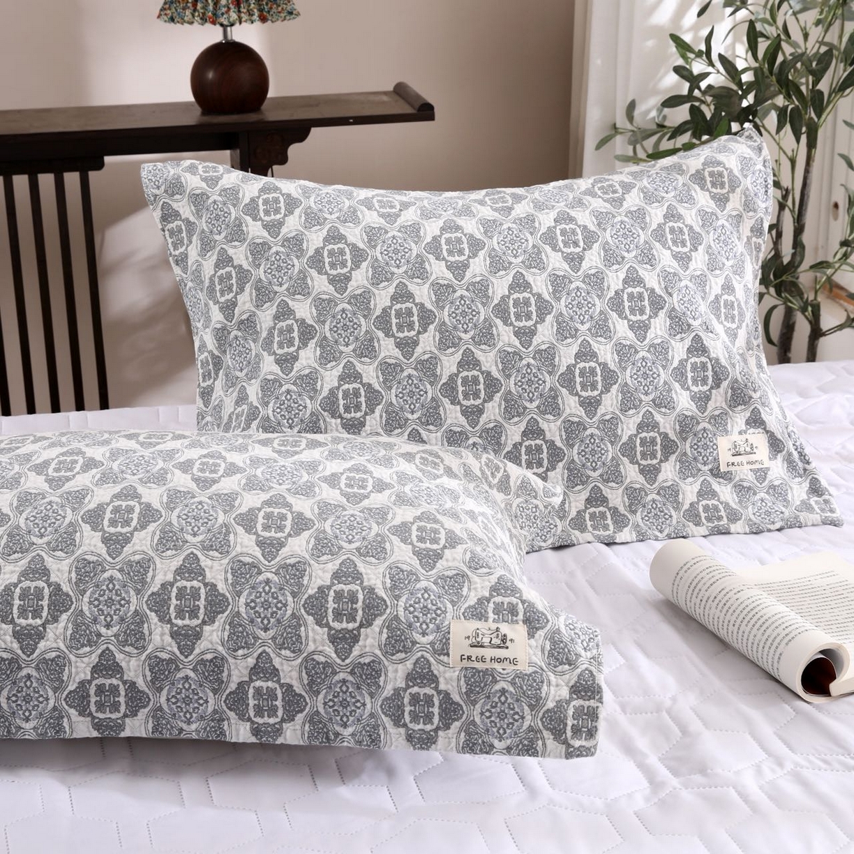 沐瑟家纺  2026新款安心棉纯棉纱布枕巾 隅方糖