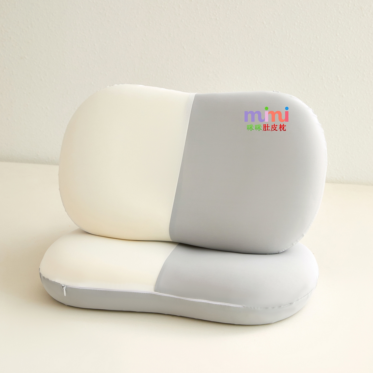 91家纺网 家纺一手货源 找家纺 纳斯顿家纺 2026新款生物基咪咪肚皮枕猫肚枕头枕芯 咪咪-灰