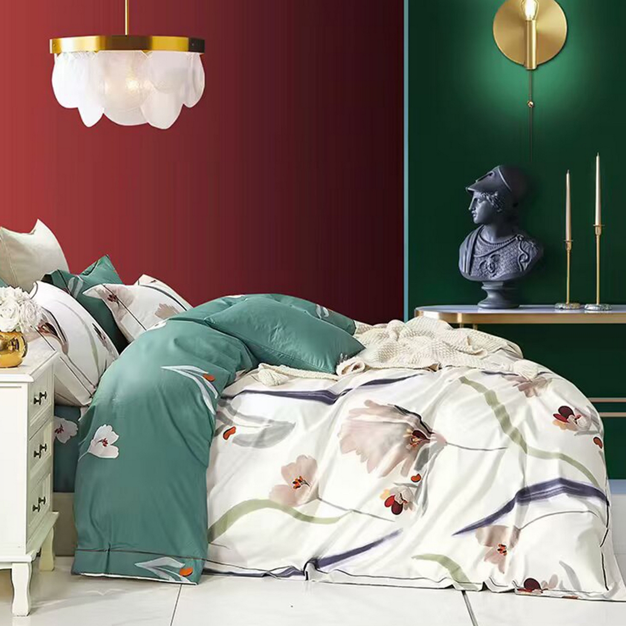 91家纺网 家纺一手货源 找家纺 （总）未来家居 2025新款全棉铂金凯丽三件套13376-2