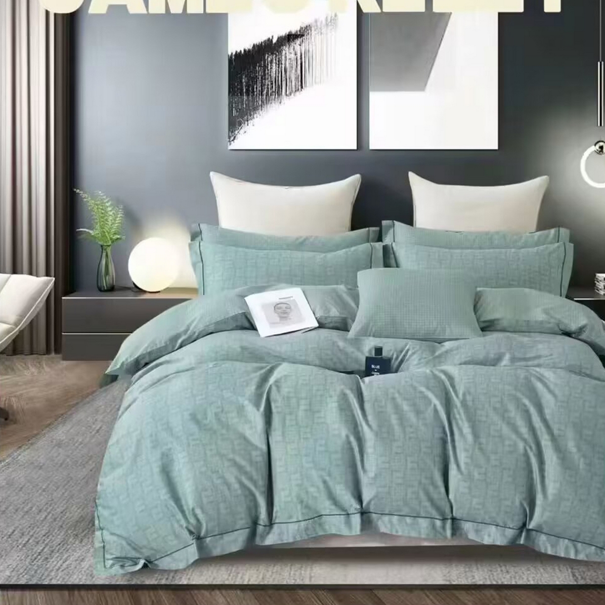 91家纺网 家纺一手货源 找家纺 （总）未来家居 2025新款全棉铂金凯丽三件套13376-2