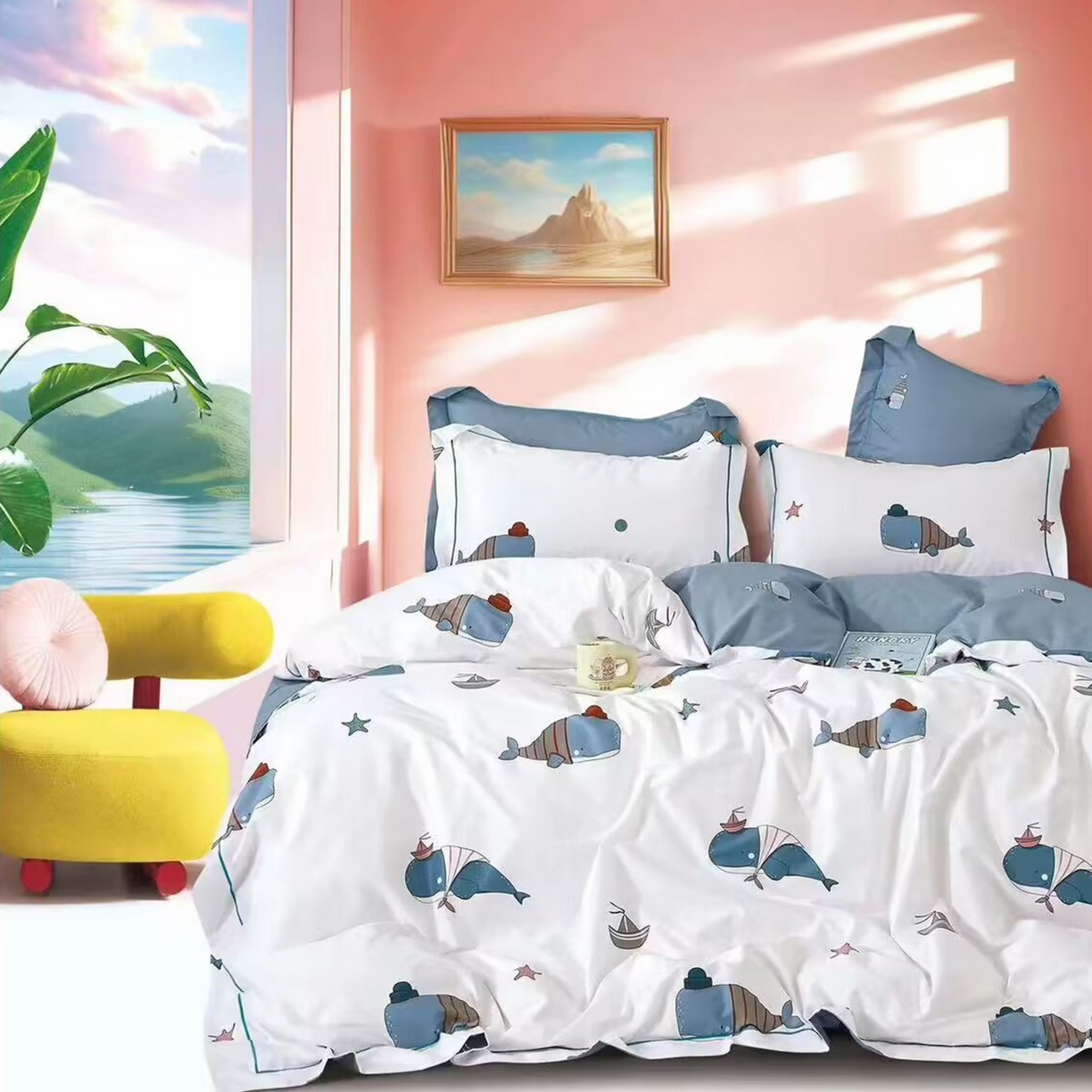 91家纺网 家纺一手货源 找家纺 （总）未来家居 2025新款全棉铂金凯丽三件套13376-2