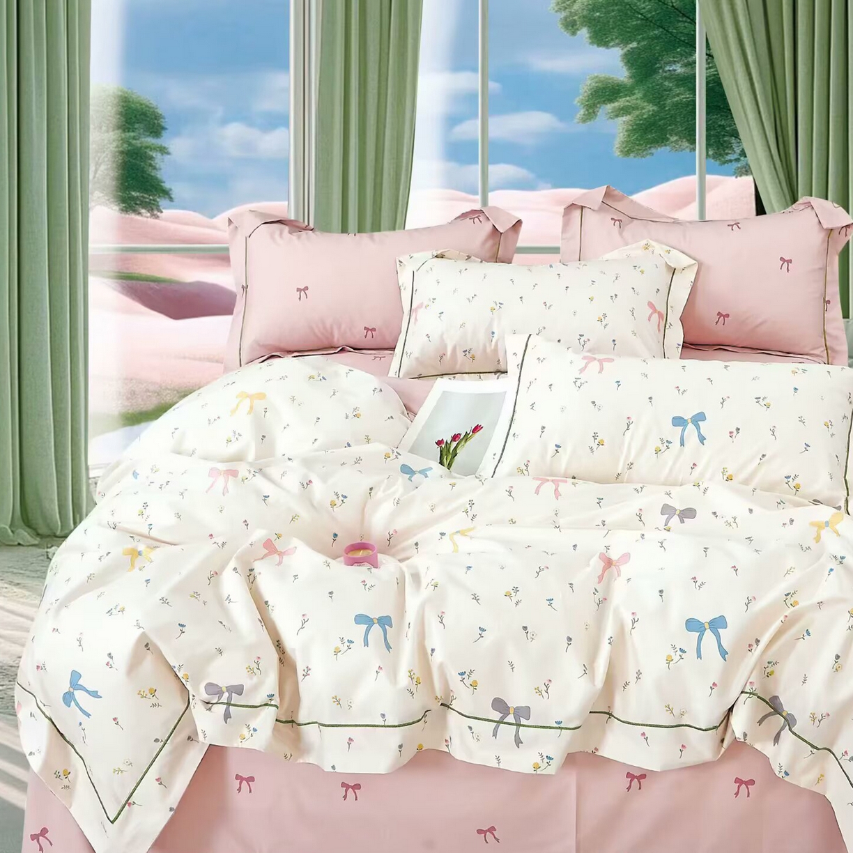 91家纺网 家纺一手货源 找家纺 （总）未来家居 2025新款全棉铂金凯丽三件套13376-2