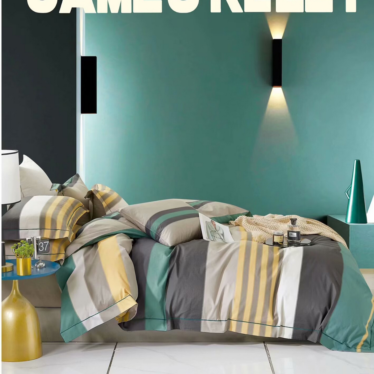 91家纺网 家纺一手货源 找家纺 （总）未来家居 2025新款全棉铂金凯丽三件套13376-2