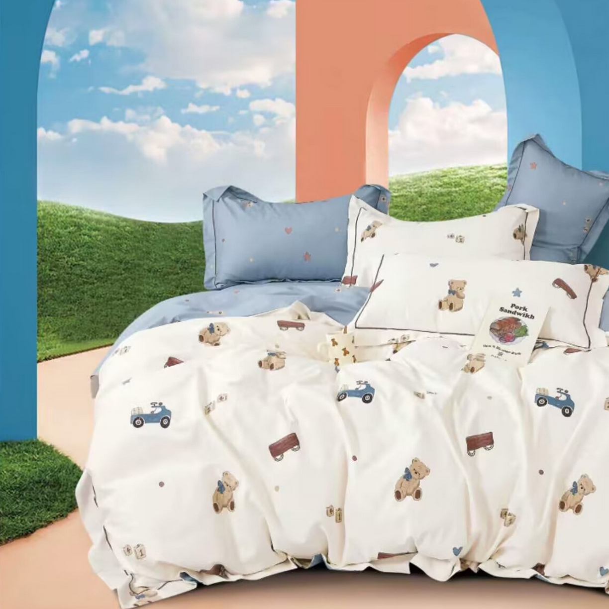 91家纺网 家纺一手货源 找家纺 （总）未来家居 2025新款全棉铂金凯丽三件套13376-2