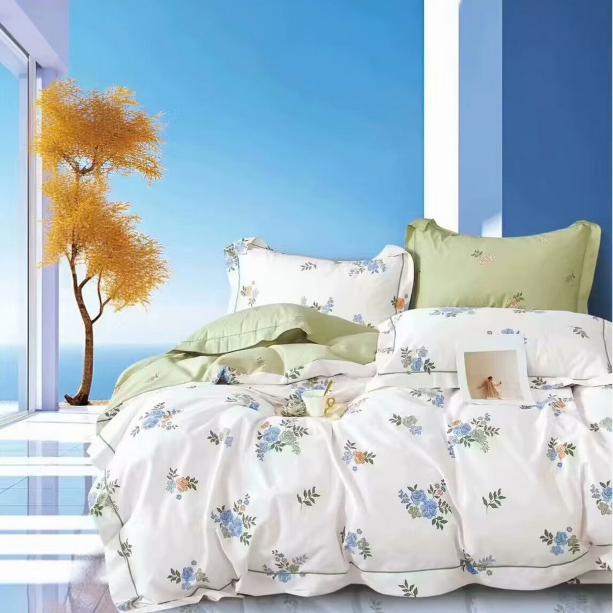 91家纺网 家纺一手货源 找家纺 （总）未来家居 2025新款全棉铂金凯丽三件套13376-2