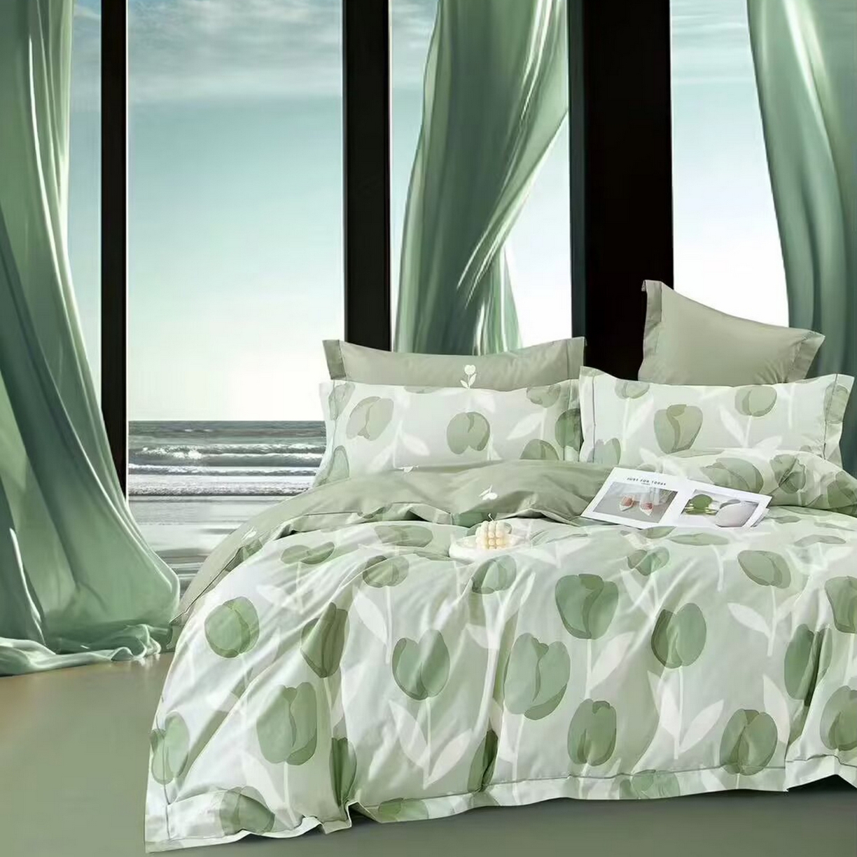 91家纺网 家纺一手货源 找家纺 （总）未来家居 2025新款全棉铂金凯丽三件套13376-2