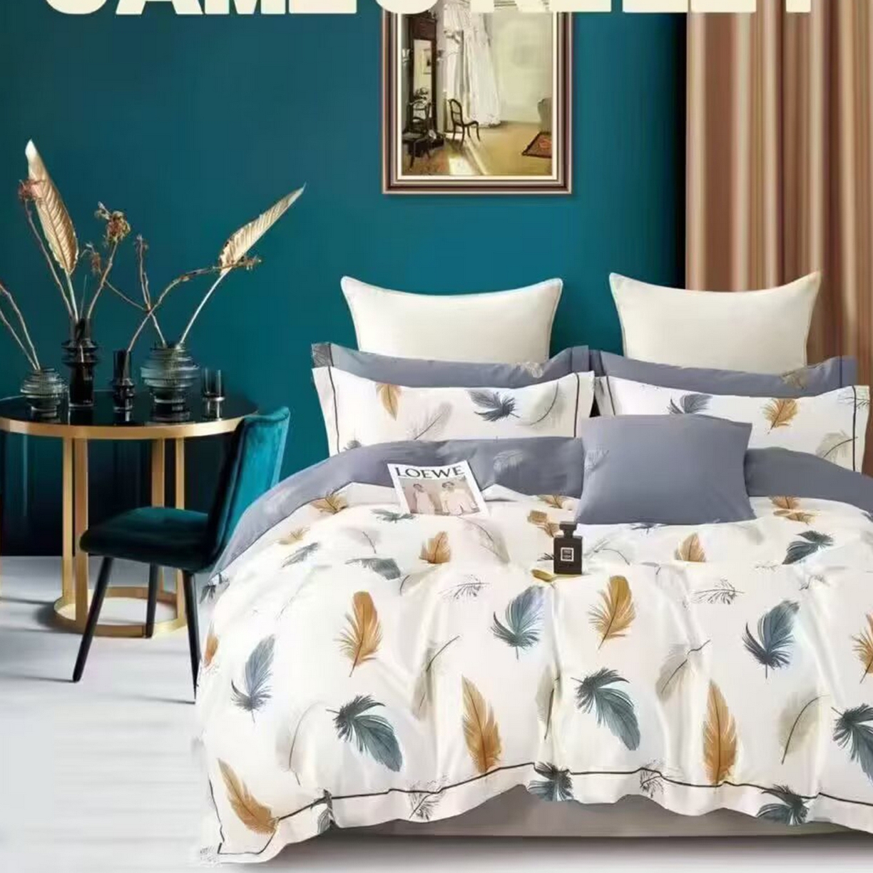 91家纺网 家纺一手货源 找家纺 （总）未来家居 2025新款全棉铂金凯丽三件套13376-2